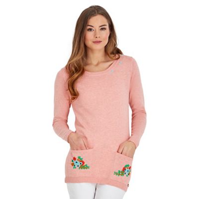 Light pink hand crafted with love knit jumper